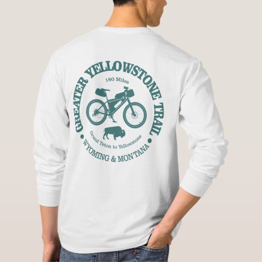 Groot geelstenen spoor (fietsen) t-shirt (Achterkant)