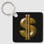 Groot geld gouden dollarsymbool sleutelhanger (Voorkant)