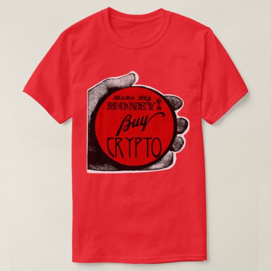 Groot geld Koop Crypto Red T-shirt (Design voorkant)
