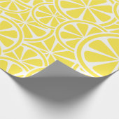 Groot gele lemon plakken patroonpapier cadeaupapier (Hoek)