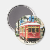 GROOT GEMAKKELIJK, NIEUWE ORLEANSE STREETCAR MAGNEET (Voorkant / Achterkant)