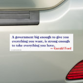 Groot genoeg om je alles te geven - Ford citaat Bumpersticker (Op auto)