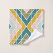 Groot geometrisch patroon in pasteelaardbedekking bad handdoek (Wasdoekje)