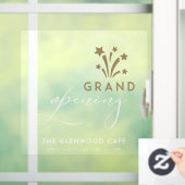 Groot geopend Fireworks Star Gold Binnenkort verkr Raamsticker (Huis)