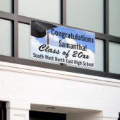 Groot gepersonaliseerd Afstuderen banner teken bla (Buitenkant Gebouw)