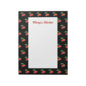Groot gepersonaliseerd Black Cherry Notitieblok (Linkerzijde)