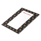 Groot gepersonaliseerd Black Cherry Notitieblok (Schuin)