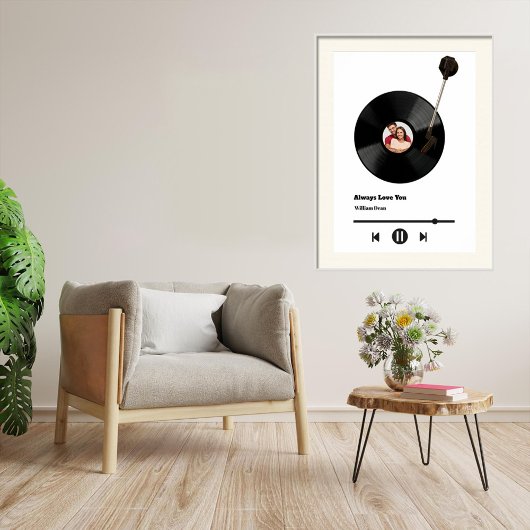 Groot gepersonaliseerd vinyl liefde Poster
