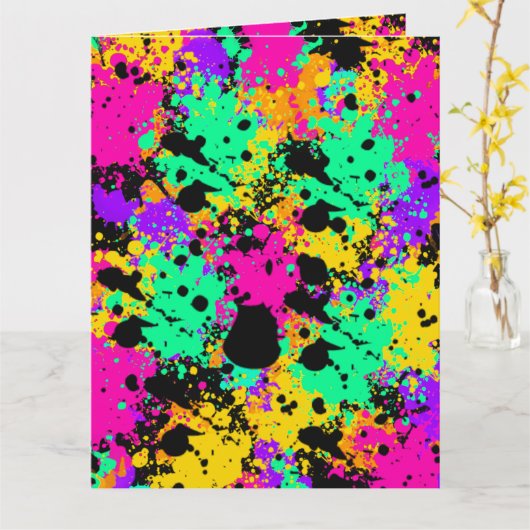 Groot Geploeterd Wenskaart Kaart (Gele Bloem)