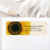 Groot geschilderd Zonnebloem Rustieke Landuitnodig Etiket (Insitu)