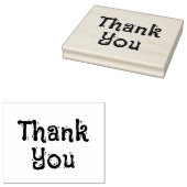 Groot gespikkeld dank u rubberstempel (Gestempeld)