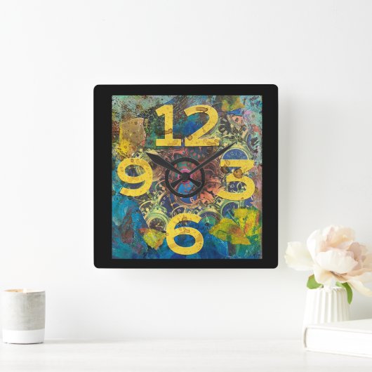 Groot getal vierkante klok (Huis)