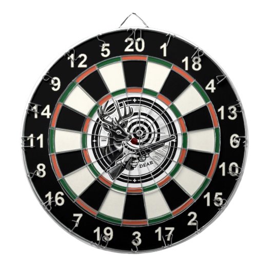 Groot gewei hert in doel dartbord (Voorkant)