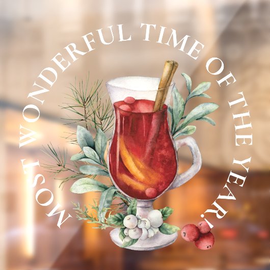 GROOT - Geweldige tijd, kerstDrink Raamsticker (Vel 2)