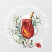 GROOT - Geweldige tijd, kerstDrink Raamsticker (Vel)