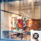 GROOT - Geweldige tijd, kerstDrink Raamsticker (Cafe Raam)