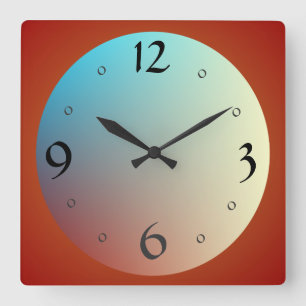 Groot gezicht met grote aantallen> Keukenklokken Vierkante Klok