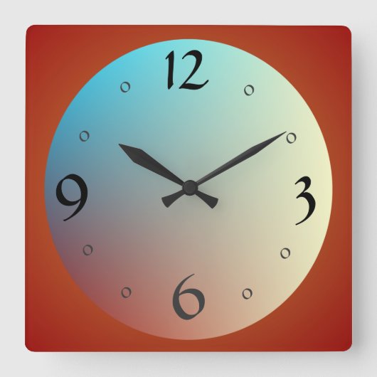 Groot gezicht met grote aantallen> Keukenklokken Vierkante Klok (Voorkant)