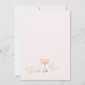 Groot Glas Bloemen Vrijgezellenfeest Dank u kaart (Achterkant)