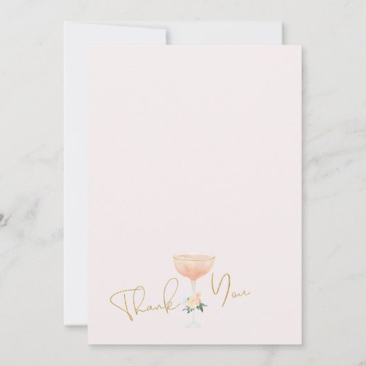 Groot Glas Bloemen Vrijgezellenfeest Dank u kaart (Achterkant)