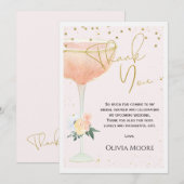 Groot Glas Bloemen Vrijgezellenfeest Dank u kaart (Voorkant / Achterkant)