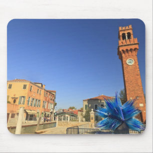Groot glazen beeld en klokkentoren, Italië Muismat