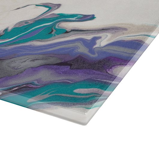 Groot glazen snijvlak snijplank (Hoek)