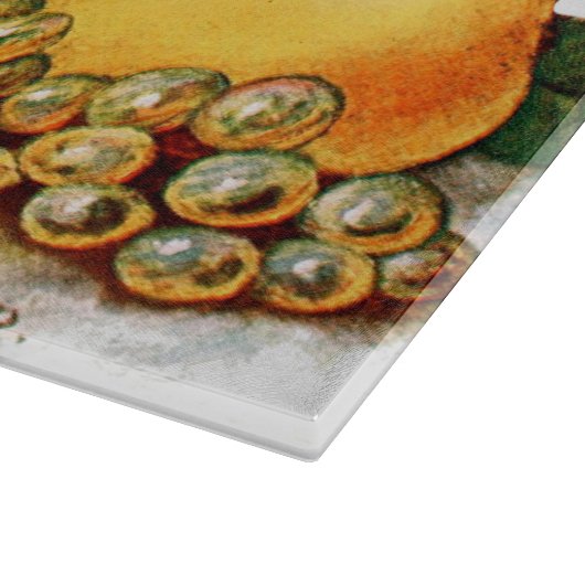 Groot glazen snijvlak snijplank (Hoek)