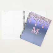 Groot Glitter Drijft de Naam van het Monogram van Planner (Display)