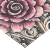 Groot  Gotisch Roze Bloempatroon Tafelkleed (Gekanteld)