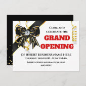 Groot gouden zwarte rode boog aankondigingskaart (Voorkant / Achterkant)