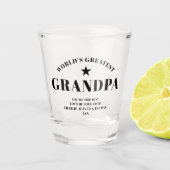 Groot-GRANDPA zwart op maat Shot Glas (Voorkant)