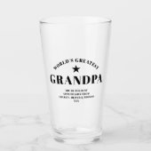 Groot-GRANDPA zwart, speciaal gepersonaliseerd Glas (Voorkant)
