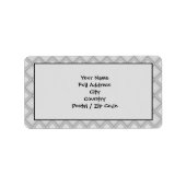 Groot grijs gepatenteerd retouradreslabel etiket (Voorkant)