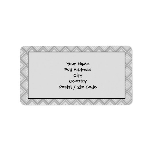 Groot grijs gepatenteerd retouradreslabel etiket (Voorkant)