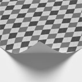 Groot grijs geruit inpakpapier met argylepatroon (Hoek)