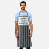 Groot grijs gestreept Schort voor thuiskoken van m (Gedragen)