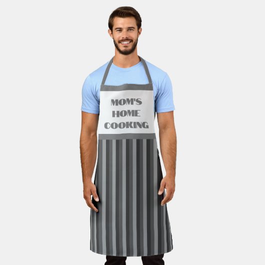 Groot grijs gestreept Schort voor thuiskoken van m (Gedragen)