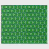 Groot groen argyle-cadeauverpakkings papier (Vlak)