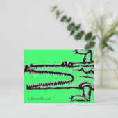 groot groen briefkaart (Staand voorkant)