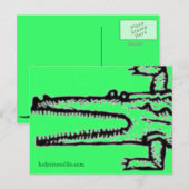 groot groen briefkaart (Voorkant / Achterkant)