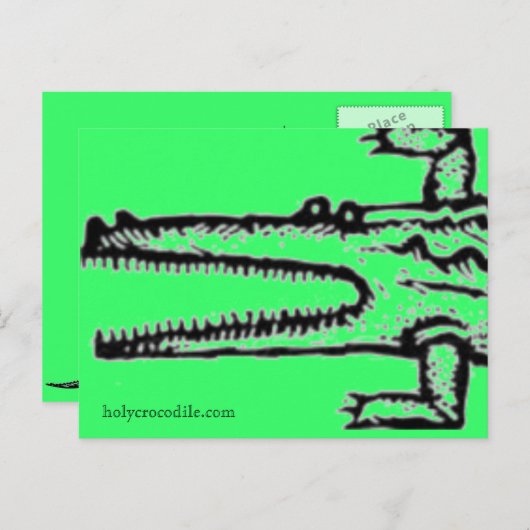 groot groen briefkaart (Voorkant / Achterkant)