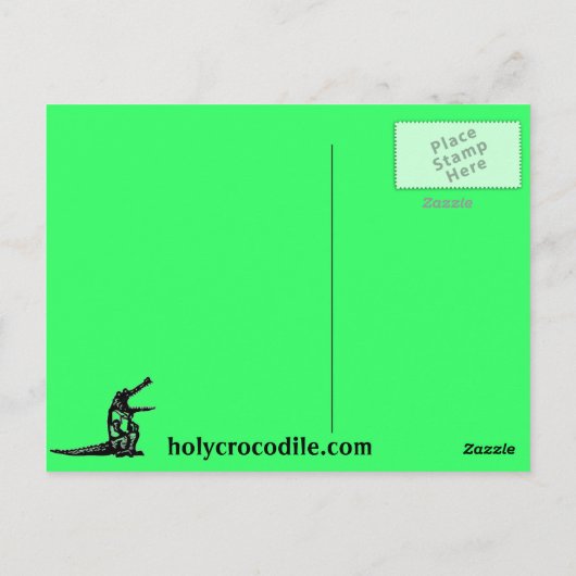 groot groen briefkaart (Achterkant)