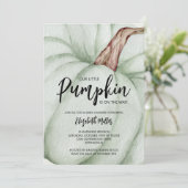 Groot groen pompoen Baby shower alles in één Kaart (Staand voorkant)