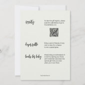 Groot groen pompoen Baby shower alles in één Kaart (Achterkant)