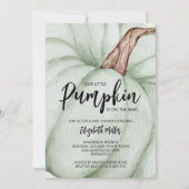 Groot groen pompoen Baby shower Kaart (Voorkant)