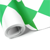 Groot groen-wit geruit diamantpatroon cadeaupapier (Rol Hoek)