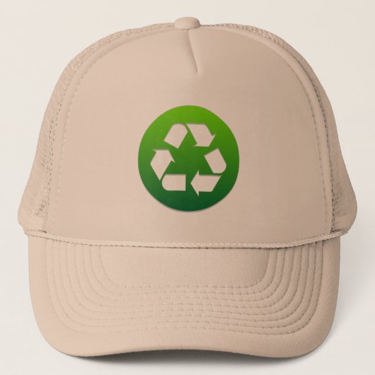 Groot Groene Recycling Sign Trucker Pet (Voorkant)