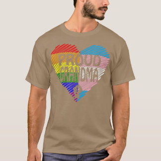 Groot grootmoeder-GBT met regenboog en transgender T-shirt