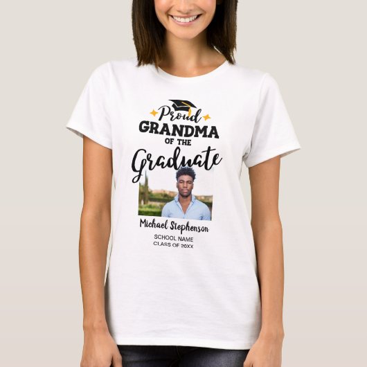 Groot grootmoeder van de afstuderen fotonaam T-Shi T-shirt (Voorkant)